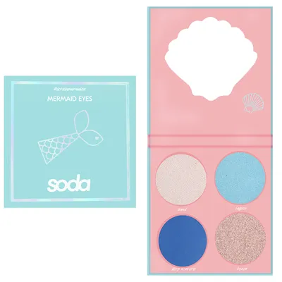 Soda Makeup #letsbemermaids Eyeshadow Palette (Poczwórna paletka cieni do powiek)