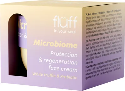 Fluff Microbiome, Protection & Regeneration Face Cream (Krem ochronny z ekstraktem z białej trufli i prebiotykiem)