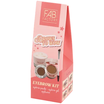 Fab Factory Brows To Wow, Eyebrow Kit (Zestaw do makijażu  brwi)