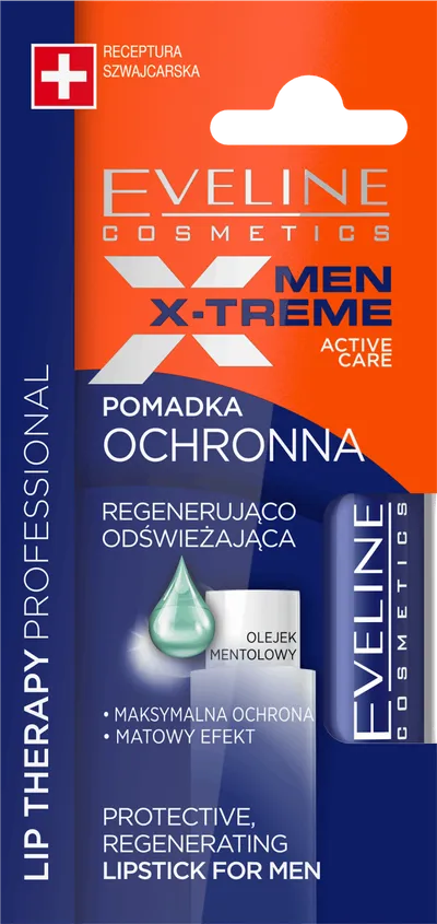 Eveline Cosmetics Men X-Treme, Regenerująco-odświeżająca pomadka ochronna dla mężczyzn