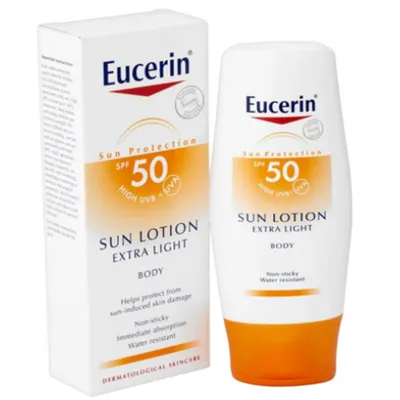 Eucerin Sun Lotion Extra Light Sensitive Protect SPF 50+ (Balsam do ciała z filtrem przeciwsłonecznym do skóry wrażliwej)