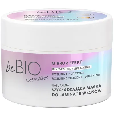 beBIO Mirror Effect, Naturalna wygładzająca maska do laminacji włosów