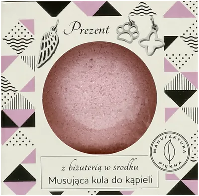 Manufaktura Piękna Musująca kula do kąpieli ze srebrną biżuterią w środku