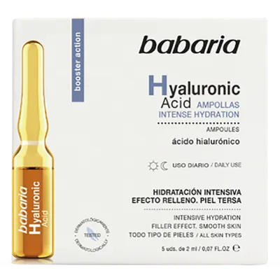 Babaria Natural Cosmetics Hyaluronic Acid Ampollas (Ampułki z kwasem hialuronowym)