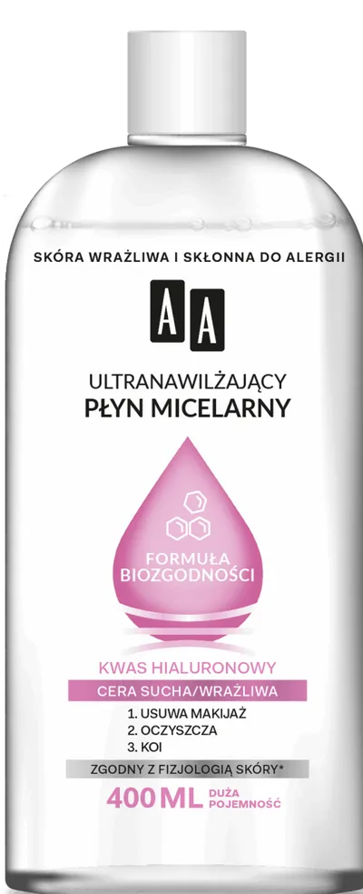 AA Formuła Biozgodności, Ultranawilżający płyn micelarny cera sucha i wrażliwa