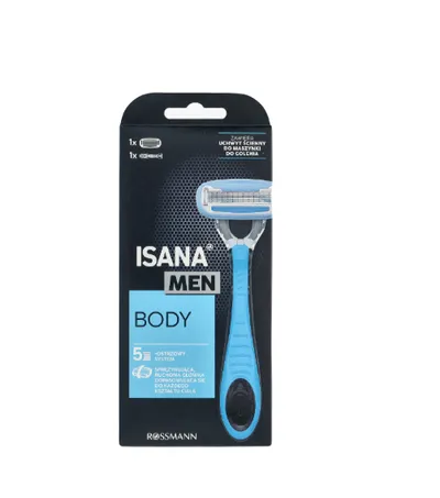 Isana Men Body, 5- ostrzowa maszynka do golenia ciała dla mężczyzn