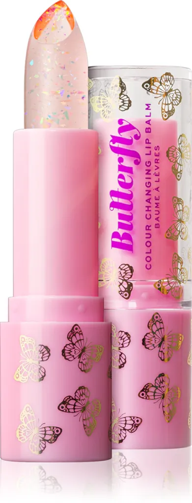 I Heart Revolution Butterfly, Colour Changing Lip Balm (Brokatowy balsam do ust zmieniający kolor)