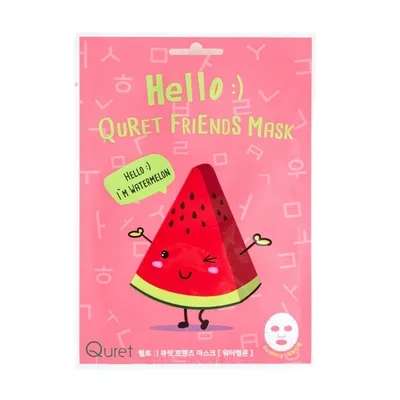 Quret Hello Friends Mask Watermelon (Maska w płachcie z ekstraktem z arbuza)