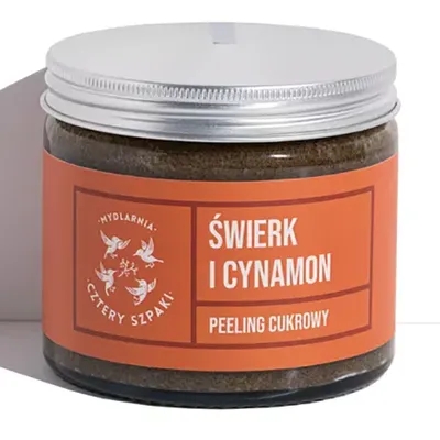 Mydlarnia Cztery Szpaki Peeling cukrowy 'Świerk i cynamon"