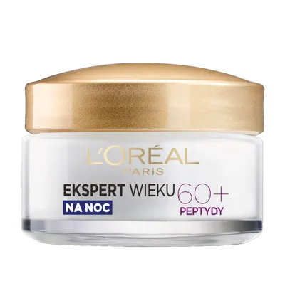 L'Oreal Paris Ekspert Wieku, Przeciwzmarszczkowy krem odbudowujący na noc  60+