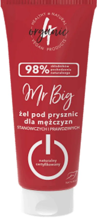 4Organic Mr. Big, Żel pod prysznic dla mężczyzn stanowczych i prawdziwych