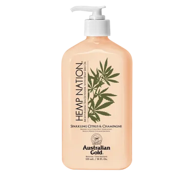 Australian Gold Hemp Nation, Sparkling Citrus & Champagne Body Lotion (Balsam do ciała i po opalaniu utrwalający opaleniznę)