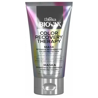 L'biotica Biovax Recovery Color Therapy, Intenstwnie regenerująca maska ochronna do włosów koloryzowanych