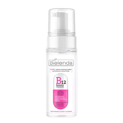 Bielenda B12 Beauty Vitamin, Witaminowa oczyszczająca pianka do mycia twarzy