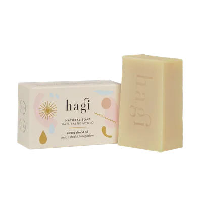 Hagi Sweet Almond Oil Natural Soap (Naturalne mydło z olejem ze słodkich migdałów)