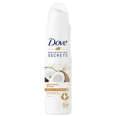 Dove Nourishing Secrets, Restoring Ritual, Coconut & Jasmine Anti-perspirant Spray (Antyperspirant w sprayu o zapachu kokosa i jaśminu)
