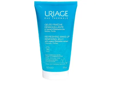 Uriage Refreshing Make-Up Removing Jelly (Odświeżający żel do demakijażu z ekstraktem z organicznej szarotki alpejskiej)