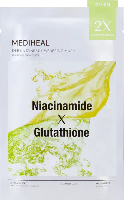 Mediheal Niacinamide x Glutathione, Derma Synergy Wrapping Mask (Maska w płachcie)