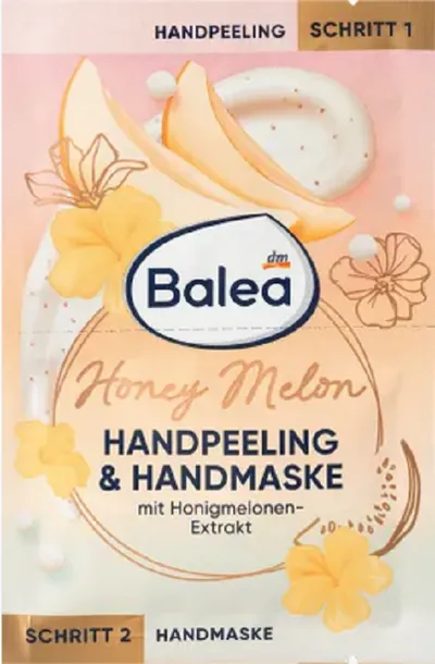 Balea Honey Melon, 2in1 Handpeeling & Maske (Peeling i maska do rąk)