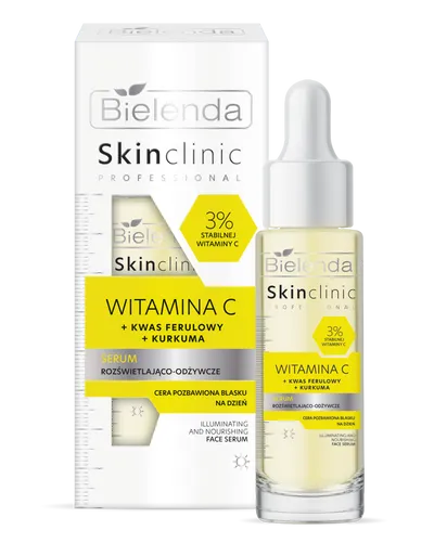 Bielenda Skin Clinic Professional, Serum rozświetlająco-odżywcze `Witamina C + kwas ferulowy + kurkuma`