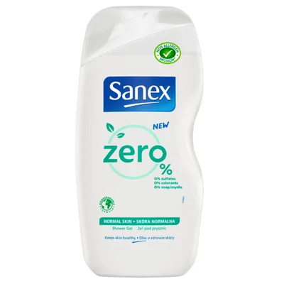 Sanex Zero %, Shower Gel Normal (Żel pod prysznic do skóry normalnej)