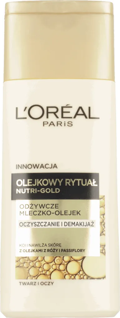 L'Oreal Paris Nutri Gold, Olejkowy Rytuał, Odżywcze mleczko - olejek do twarzy
