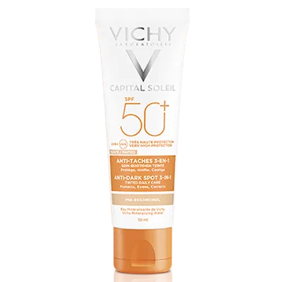 Vichy Capital Soleil, Anti-dark Spot 3-in-1 Tinted Daily Care SPF 50+ (Krem koloryzujący przeciw przebarwieniom)