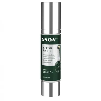 Asoa Krem z filtrem mineralnym SPF 50 PA+++
