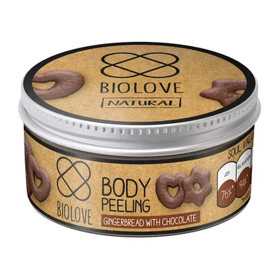 Biolove Gingerbread with Chocolate, Body Peeling (Peeling do ciała `Piernik w czekoladzie`)