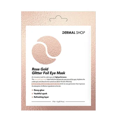 Dermal Korea Rose Gold Glitter Foil Eye Mask (Maska pod oczy)