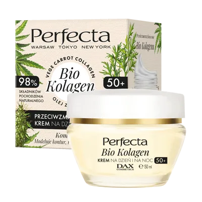 Perfecta Bio Kolagen, Przeciwzmarszczkowy krem na dzień i na noc 50+