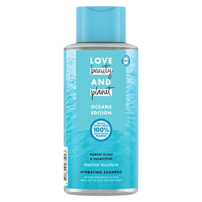 Love Beauty and Planet Oceans Edition, Marine Moisture, Hydrating Shampoo (Szampon do włosów suchych i matowych `Algi morskie i eukaliptus`)