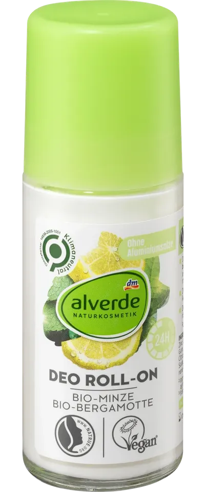 Alverde Bio-Minze & Bio-Bergamotte, Deodorant Roll-On (Mięta BIO & Bergamotka BIO, Dezodorant w kulce)