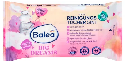 Balea Big Dreams, Facial Cleansing Wipes (Chusteczki do demakijażu)