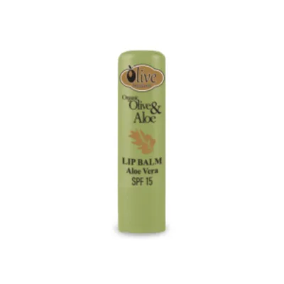 Olive Treasure Aloe Vera & Olive Oil Lip Balm SPF15 (Aloes i oliwa z oliwek, Balsam do ust SPF15)