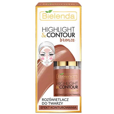 Bielenda Highlight & Contour, Bronze, Rozświetlacz do twarzy