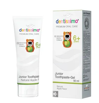 Dentissimo Juior Toothaste-Gel 6+ Years (Jabłkowa pasta do zębów dla dzieci 6+)