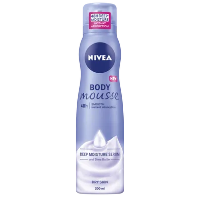 Nivea Body Mousse Shea Butter 48h Deep Moisture Serum and Shea Butter (Nawilżający mus do ciała do skóy suchej)