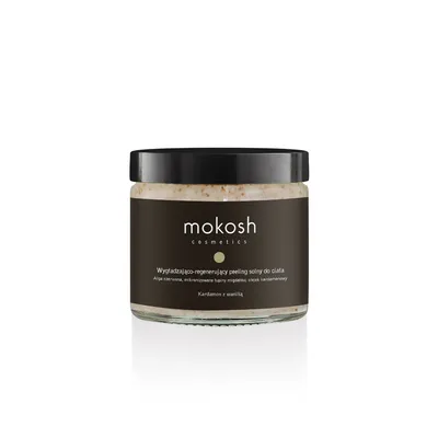 Mokosh Cosmetics Kardamon z Wanilią, Wygładzająco-regenerujący peeling solny do ciała