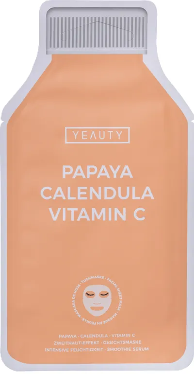 Yeauty Papaya + Calendula + Vitamin C Facial Sheet Mask (Nawilżająca maska w płachcie)