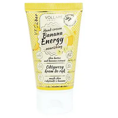 Vollare Cosmetics VegeBar, Odżywczy krem do rąk `Banana Energy`