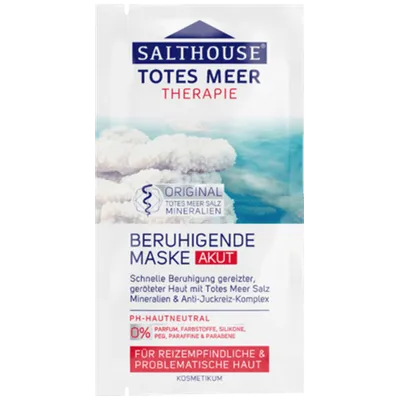 Salthouse Totes Meer Therapie, Beruhigende Maske Akut (Maska łagodząca z minerałami i glinką z Morza Martwego)