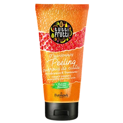 Tutti Frutti Nawilżający peeling cukrowy do ciała `Pomarańcza i truskawka`