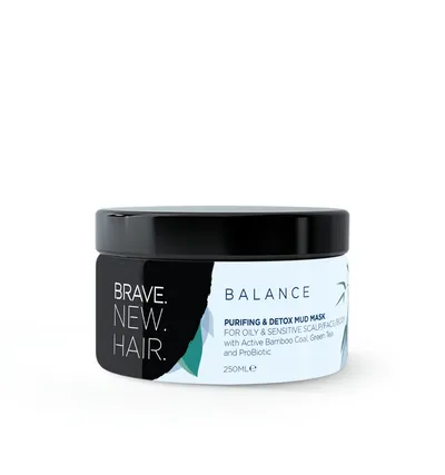 Brave New Hair Balance, Purifying & Detox Mud Mask (Głęboko oczyszczająca i detoksykująca maska)