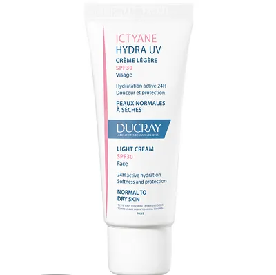 Ducray Ictyane, Hydra UV Light Creme SPF30 (Krem o lekkiej konsystencji)