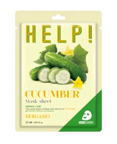 Bergamo Specialist Help! Cucumber Mask Sheet (Maska do twarzy z ekstraktem z ogórka)