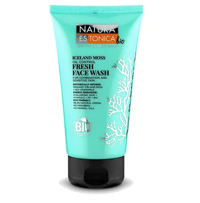 Natura Estonica Bio Iceland Moss, Face Wash (Oczyszczający żel do mycia twarzy `Płucnica Islandzka`)