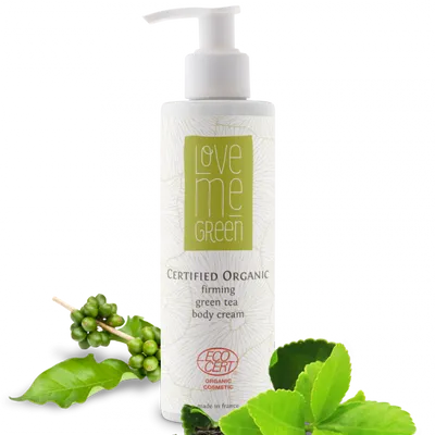 Love Me Green Organic Slimming Green Tea Body Cream (Wyszczuplający balsam do ciała z zieloną herbatą)