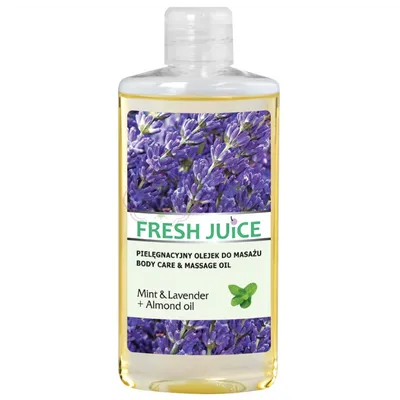 Fresh Juice Mint & Lavender + Almond Oil Body Care & Massage Oil (Pielęgnacyjny olejek do masażu `Mięta, lawenda, olej migdałowy`)