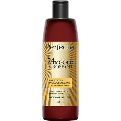 Perfecta 24K Gold & Rose Oil, Miodowe otulenie,  Luksusowy pielęgnacyjny żel pod prysznic